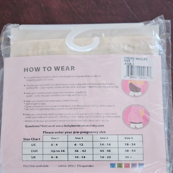 Baby Be Mine Size 1 Nude Maternity Belly Band New - Picture 2 of 4